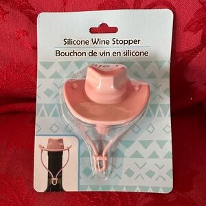 Pink Girl Cowboy Hat Silicone Wine Stopper